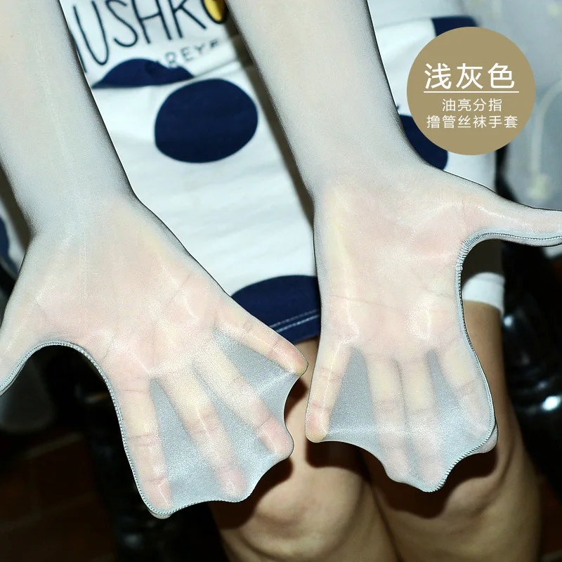 Sexy Spitze Dünne Transparente Hohl Atmungsaktive Lange Handschuhe Nahtlose Hohe Elastizität Solide Frauen Mann Weiß Schwarz Strumpf Handschuhe