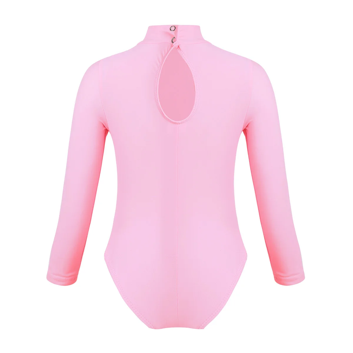 Kids Girls Ballet Gymnastics Leotard Bodysuit Turtle Neck Long Sleeve Stretch Dance Sports Tops Dance Class Practice Costumes