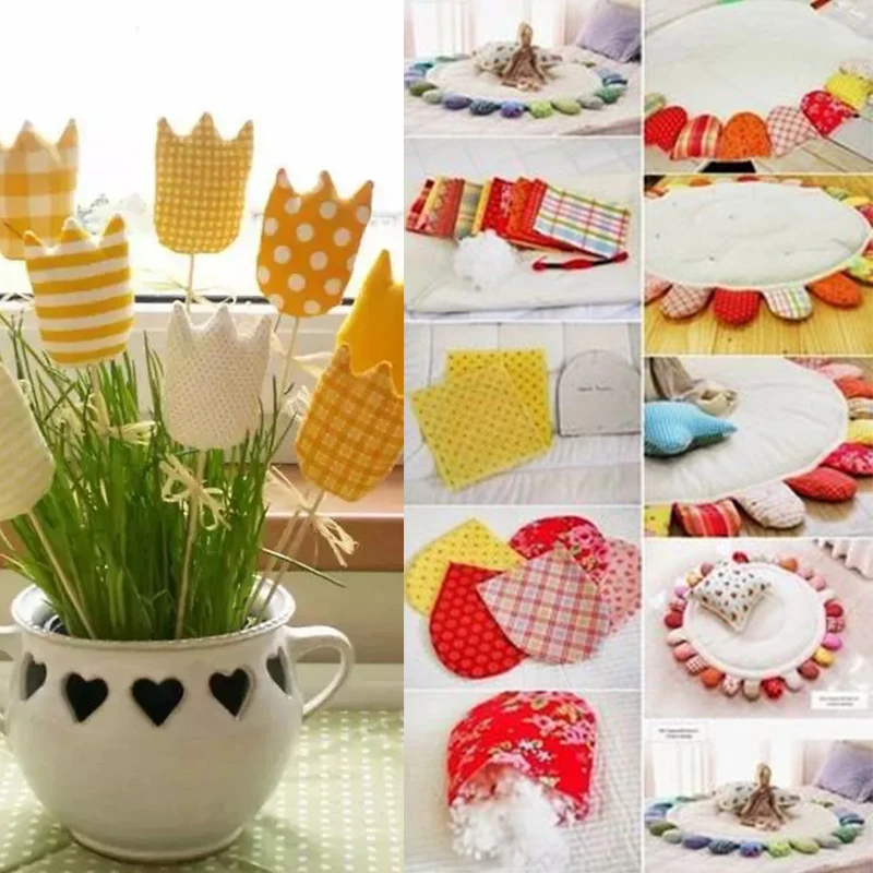 Teramila Neuheiten Bunte Design 6-8 PCS /Lot 9CM x 50CM Nähen Material Baumwolle Gelee rollen Streifen Plain Stoff Patchwork – Detail 4