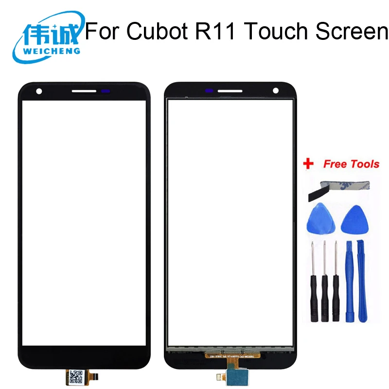 TouchScreen Front Glass Panel For Cubot R11 Sensor Touch Screen Parts Digitizer Panel Lens Sensor Mobile Phone Tools