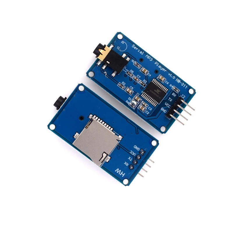 YX5300 UART TTL Serial Control MP3 Music Player Module Support MP3 / WAV Micro SD /SDHC Card For Arduino/AVR/ARM/PIC 3.2-5.2V DC