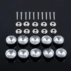 10Pcs/Set Diamond Crystal Upholstery Nails Button Tack Stud Pins Sofa Bag Wall Decoration Furniture Accessory 16/18/22/25/30mm