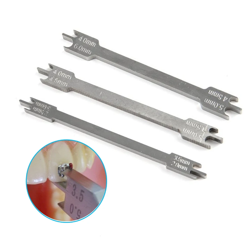 1 Pc Dental Bracket Gauge Locator Stainless Steel Rod Bracket Positioner Orthodontic Materials Instruments Size 2.0-6.0