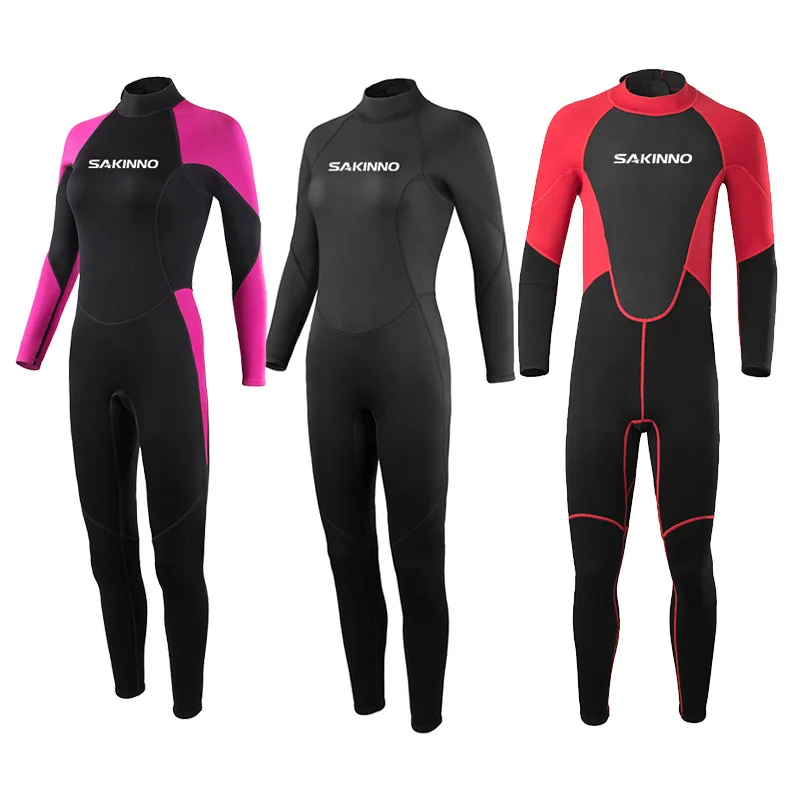 Full Body Neoprene Wetsuit for Men Women, Adult Wetsuit, Long Sleeve, Surf Swim Dive, Scuba Jumpsuit, Guard Suit, Snorkeling, 2m