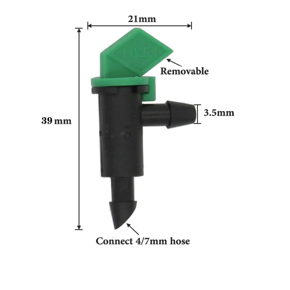 20/50pcs 4L/8L/16L/H Garden Irrigation Sprinkler Flag Shape Dripper 4mm Hose Connection Nozzles Plant Potted Watering  Dripper