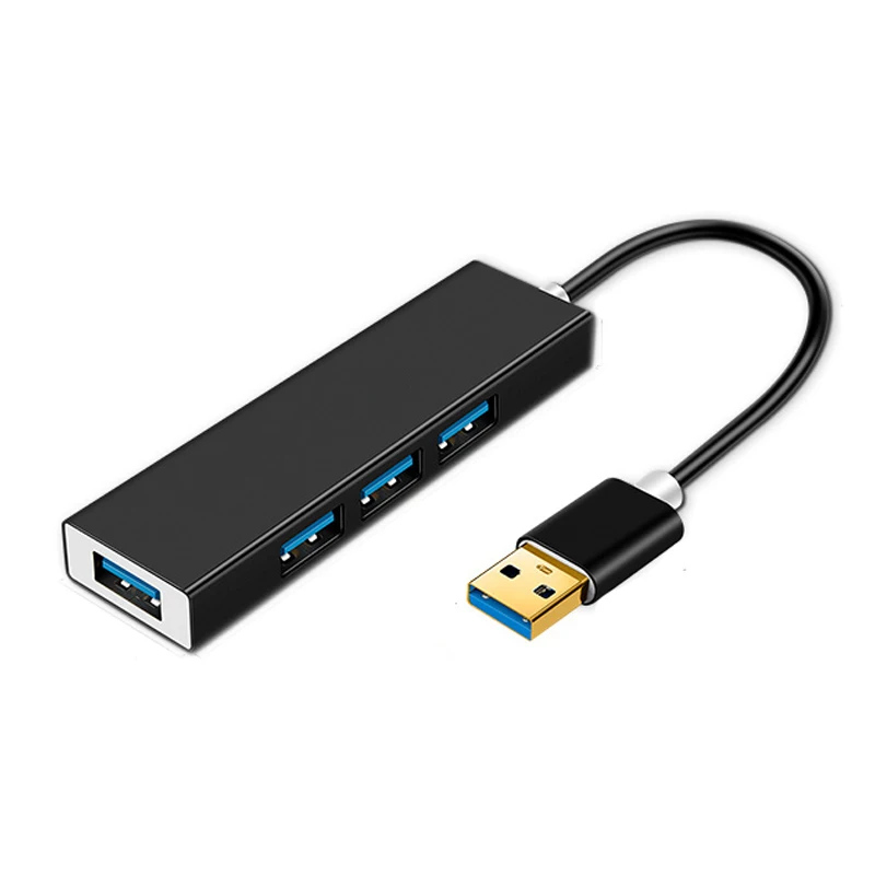 USB3.0 HUB 4port Type-c HUB 3.0USB high speed USB splitter gold plated OTG splitter black