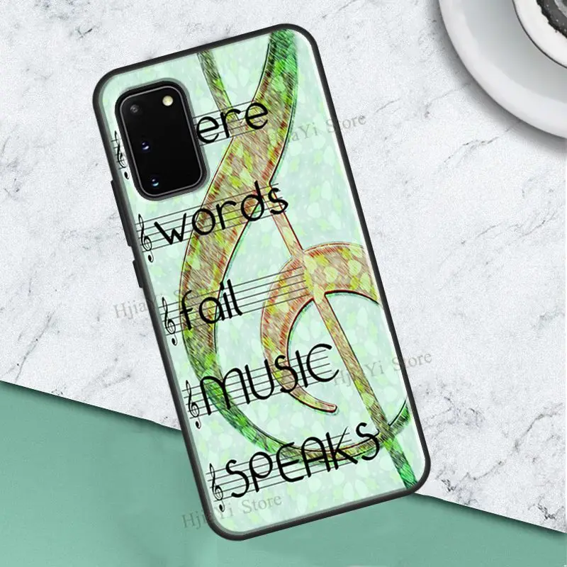 Music Note Musical Treble Clef Case For Samsung Galaxy S21 S22 Ultra Note 20 S8 S9 S10 Plus Note 10 Plus S20 FE Coque