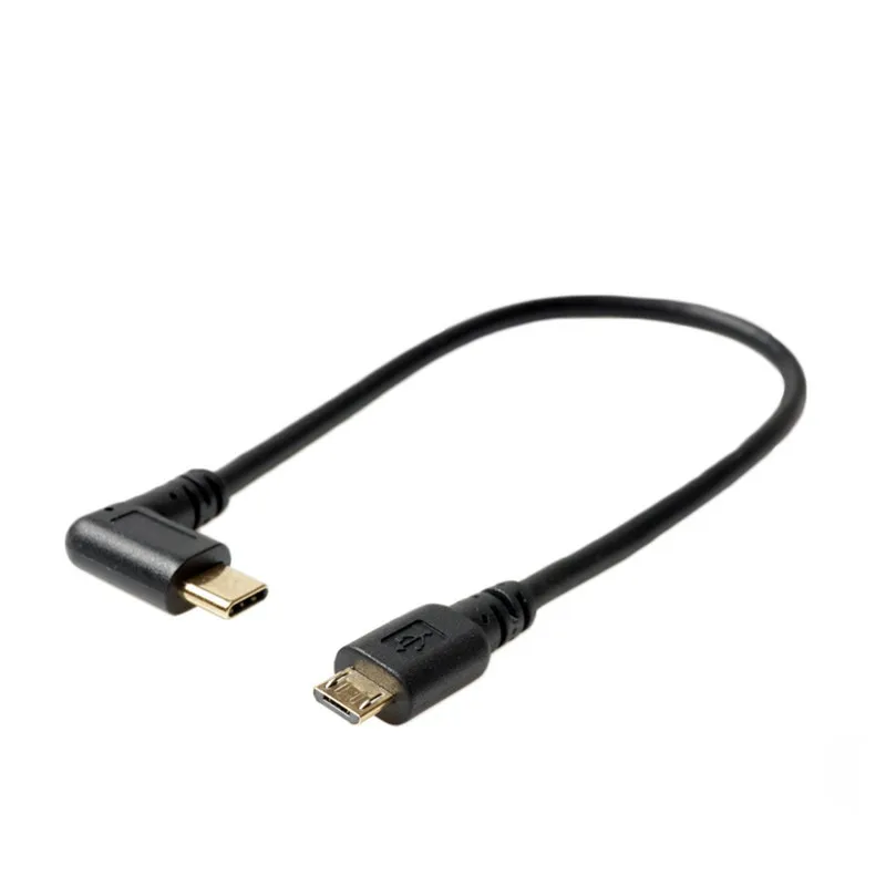 Кабель-переходник Micro USB/USB-C, Mini USB/USB-C, 25 см, угловой, для передачи данных, зарядки