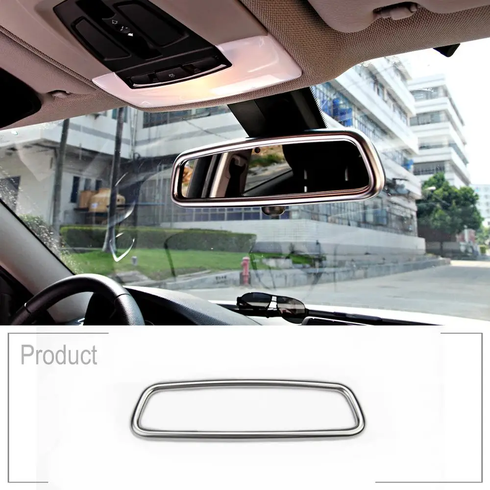 

ABS Chrome Car Interior Rear View Mirror Frame Trim For Land Rover Discovery 4 For Range Rover Sport For Range Rover Evoque