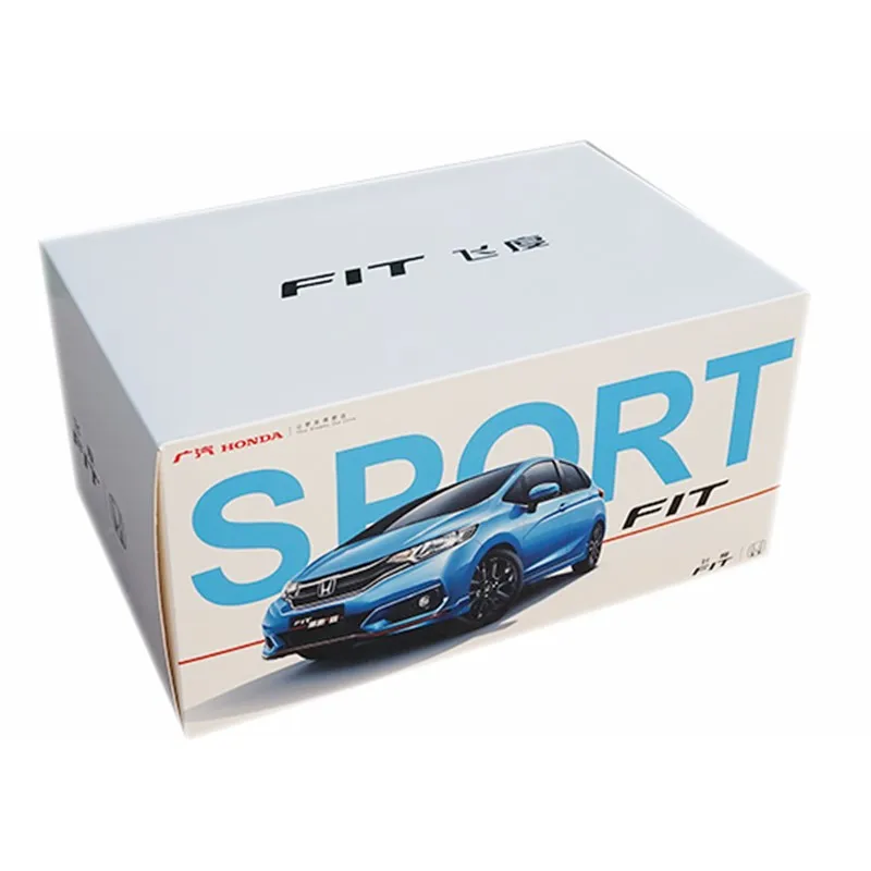 Original factory authentic 1:18 Honda FIT 2018 sport Jazz White hatchback diecast car model for gift, toys, collection