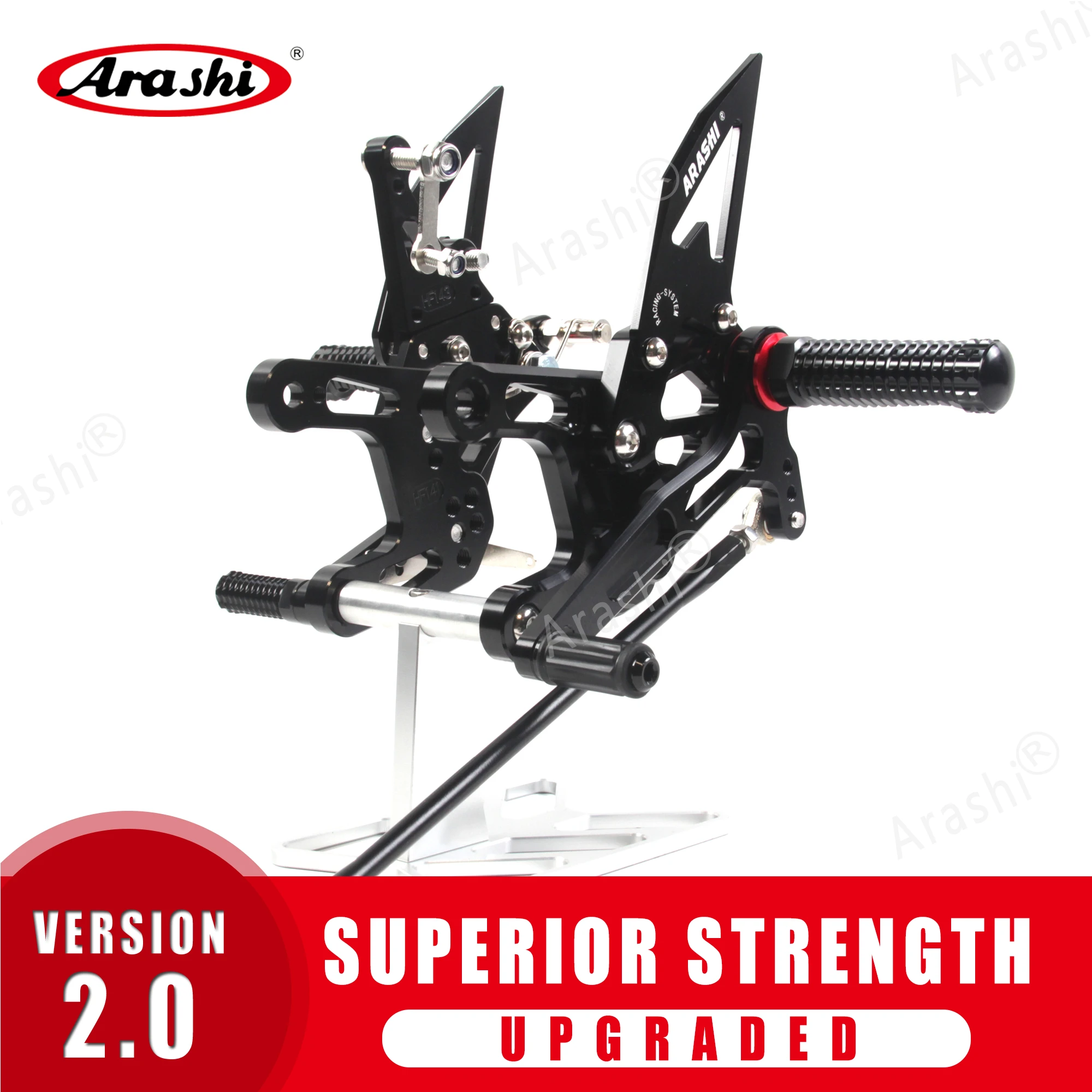 Arashi NINJA ZX-10R CNC Adjustable Rear Rest Footrest For KAWASAKI ZX10R ZX 10R 2016 - 2020 Foot Pegs Rearset 2012 2013 2012