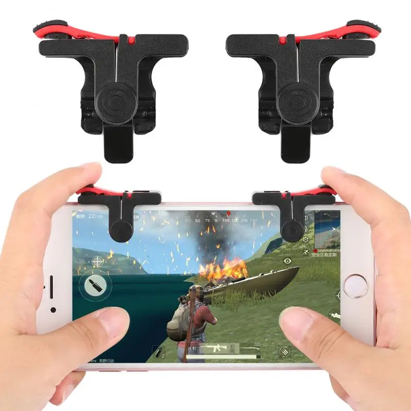 Light Weight Portable A Pair Shooter Controller Stretchable Phone Gamepad Trigger Fire Button Aim Key L1R1 Shooter Controller