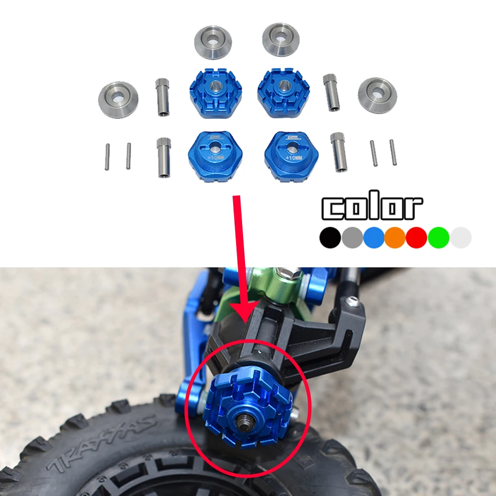 

Metal aluminum alloy thickened 10mm hexagon Adapter Adaptor replace #8956 for 1/10 MAXX 89076-4 MONSTER TRUCK