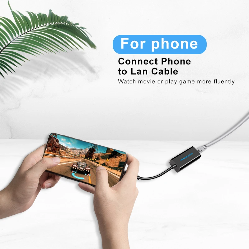 Anmck USB Type-C Networking Adapter RJ45 Plug Connecter For Laptop Macbook Pro/Air M1 Thunderbolt 3 Ethernet Network Card