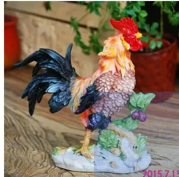 

zodiac decoration Feng Shui lucky Home Furnishing simulation chicken hou sculpture Wild Lucky Chicken Rooster large decorations