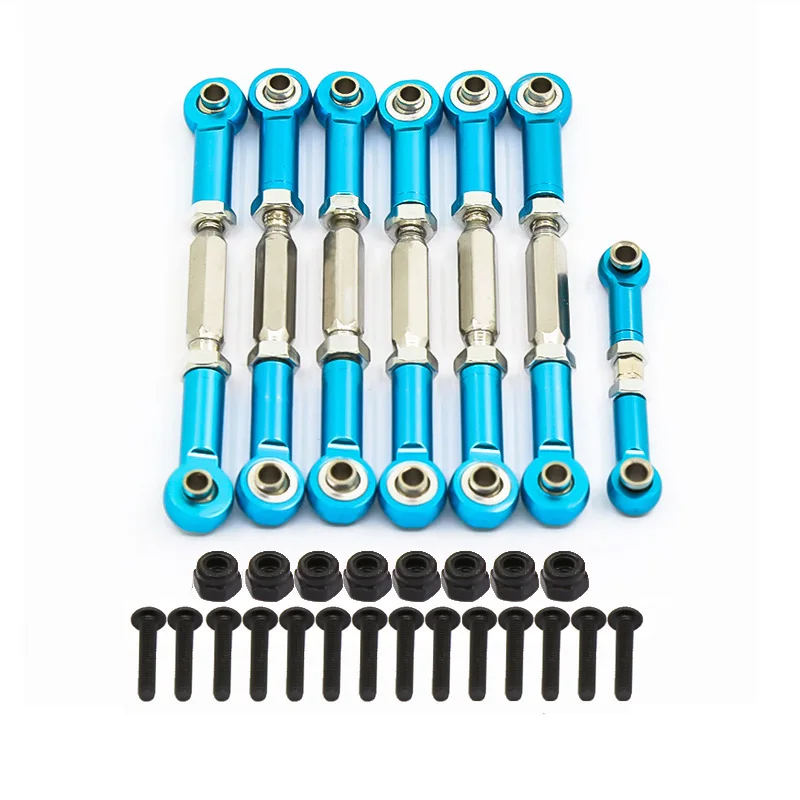 7pcs Aluminum Alloy Tie Rods for 1/10 TRXXAS SLASH 2WD DIY Accessories Full Servo Link for TRXXAS SLASH 2WD RC Car Upgrade Part