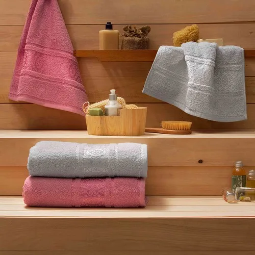 Crown Nemisya Set Cotton Bath Set Rose Dried & Gray Shower Bathe Towel For Soft Robe Turkish Made In Turkey Manufacture private Health