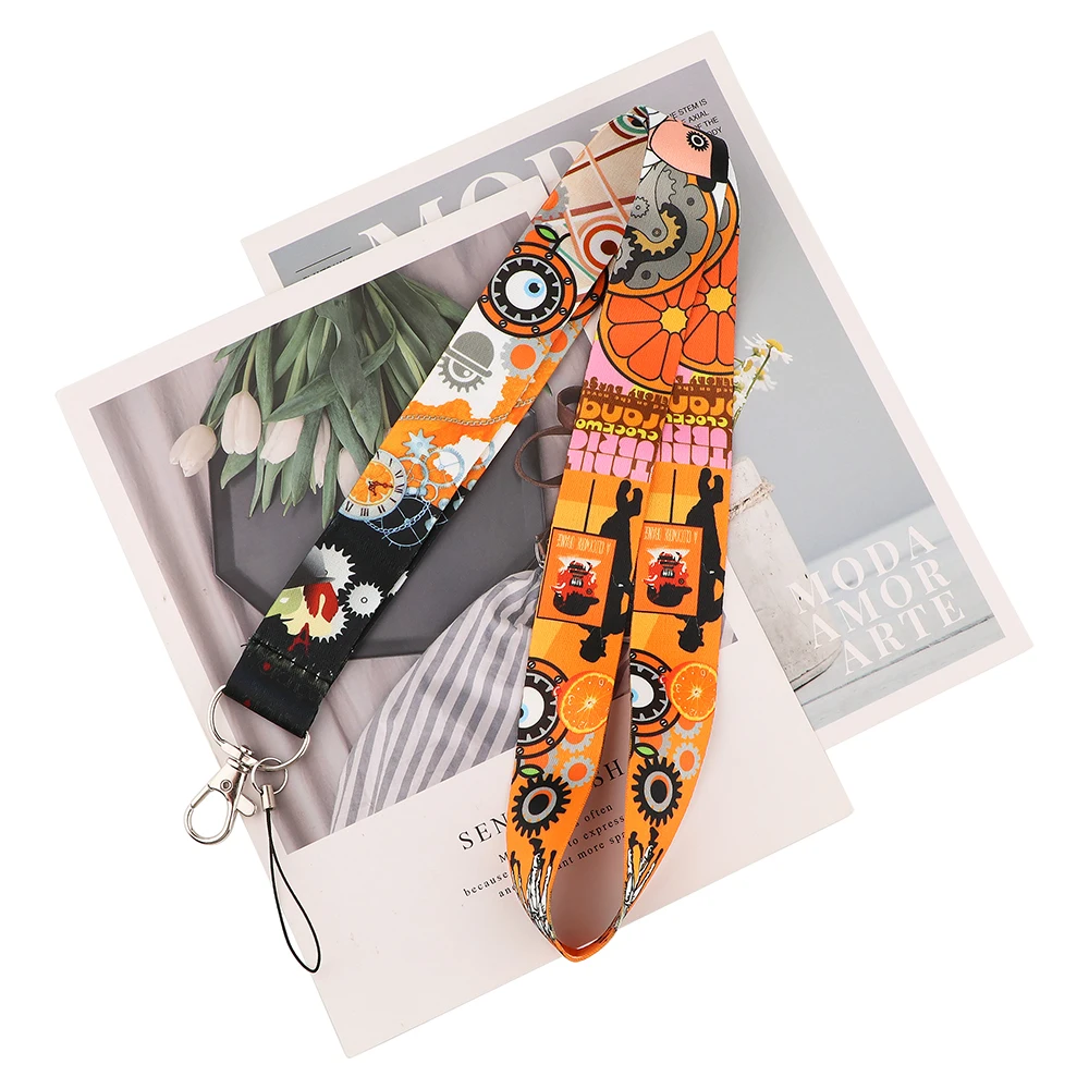 DZ1742 A Clockwork Orange Lanyard Keychain ID Badge Holders Mobile Phone Rope Key Lanyard Neck Straps Key Rings Accessories