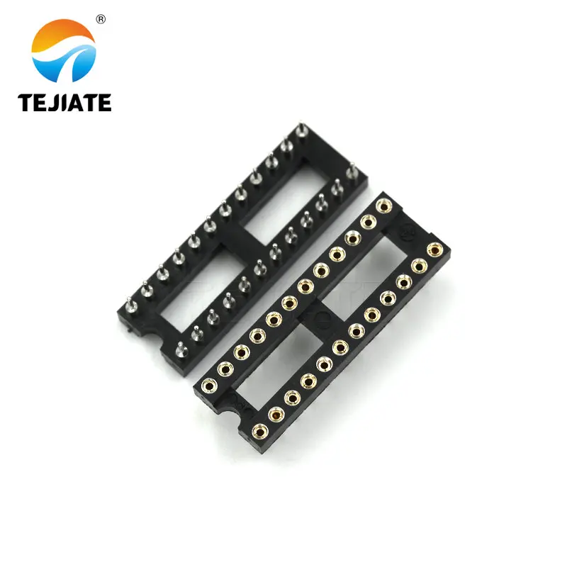 10PCS Round Hole IC socket Connector DIP 6 8 14 16 18 20 24 28 40 pin Sockets DIP6 DIP8 DIP14 DIP16 DIP18 DIP20 DIP28 DIP40 pins