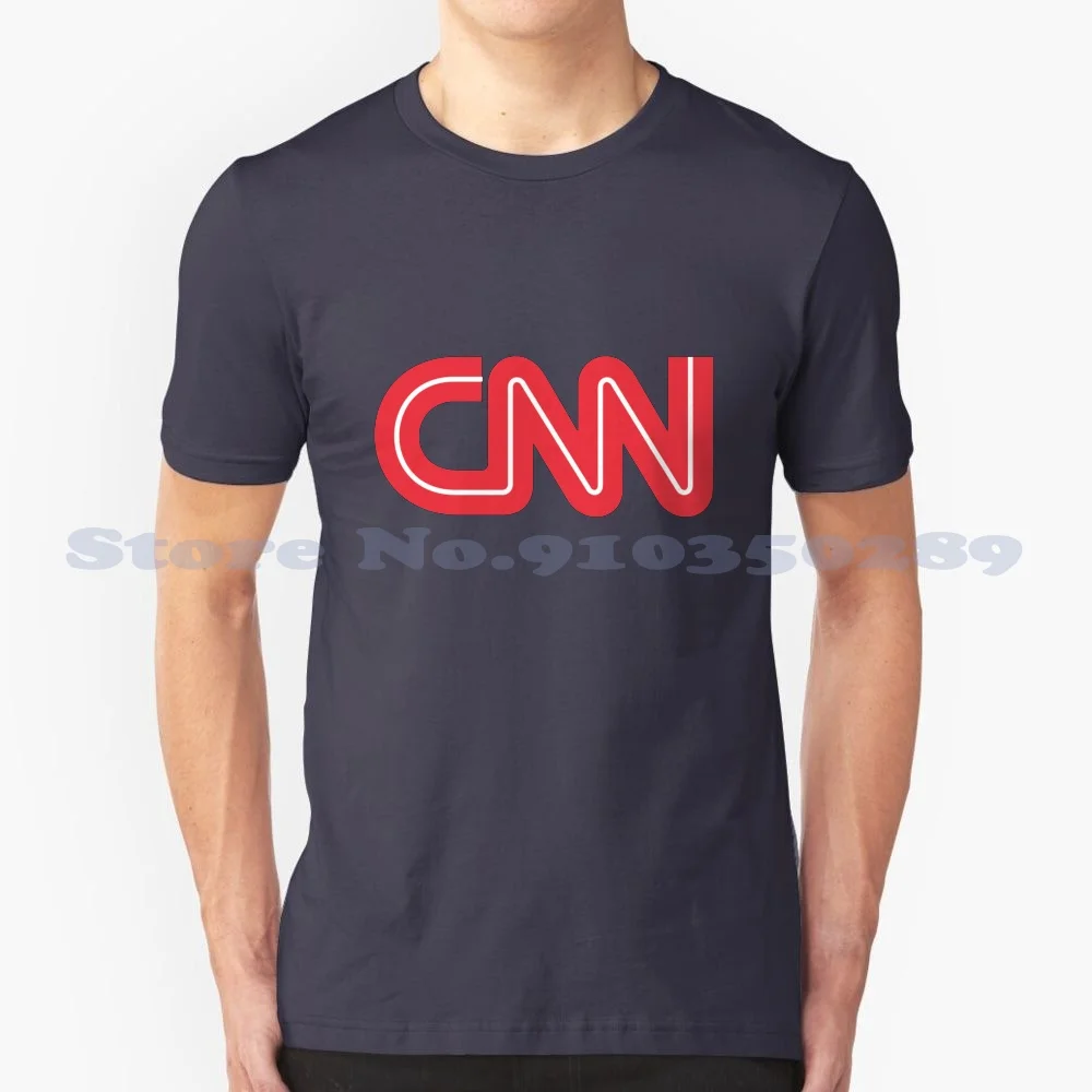 

Cnn News 100% Cotton T-Shirt Cnn News Networking Logo Media Tv Trending