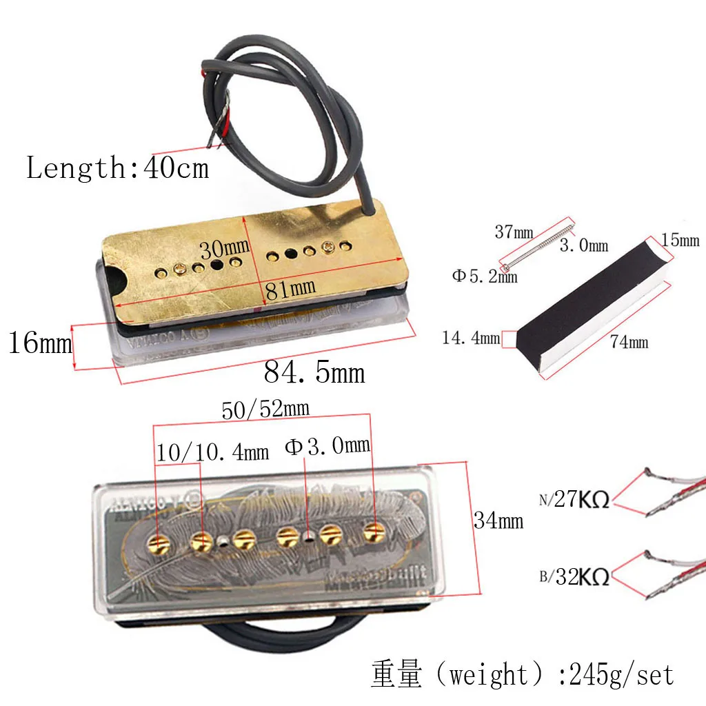 New guitar parts Master built P90 Alnico v soap Bar pickups