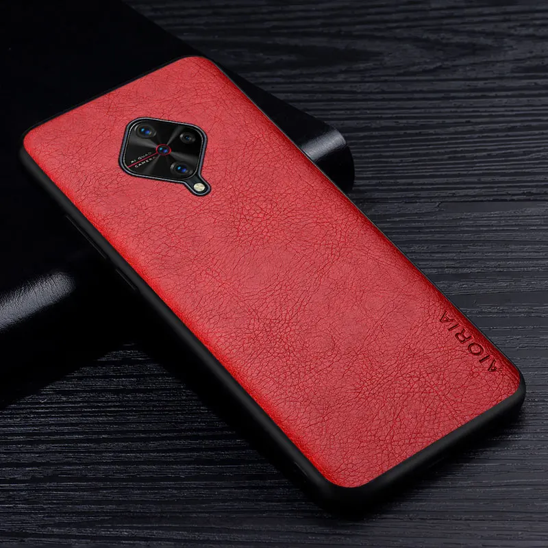 Leather Case For Vivo S1 Pro V17 Y19 U20 U3 Y5S Z5i iqoo z5 Luxury Retro Litchi Pattern Back Cover for Vivo X70 X50 Pro Case