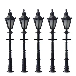 Evemodel 5pcs 1:50-1:200 Model Railway Lamps Street Lights Z N HO OO O Scale LEDs