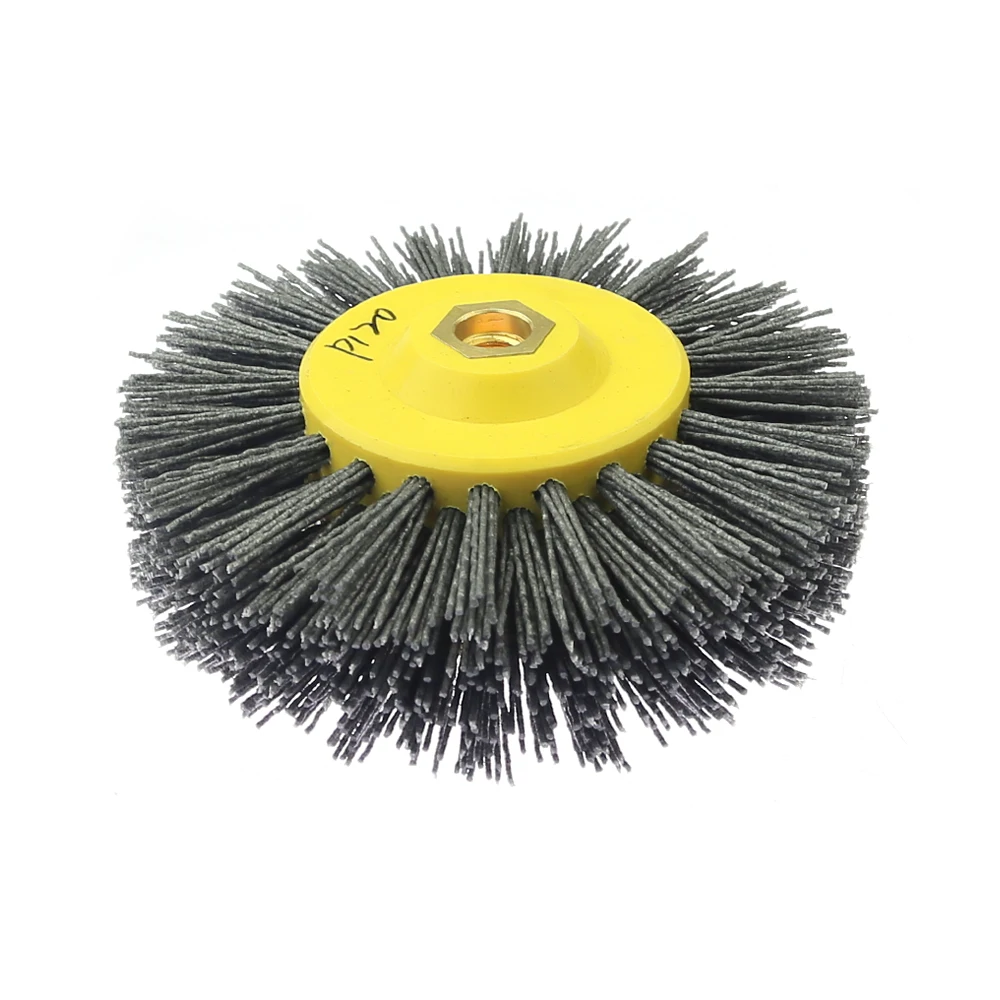 Roue de brosse de polissage pour meubles en bois, fil de Nylon abrasif 150x40mm x M14, 1 pièce