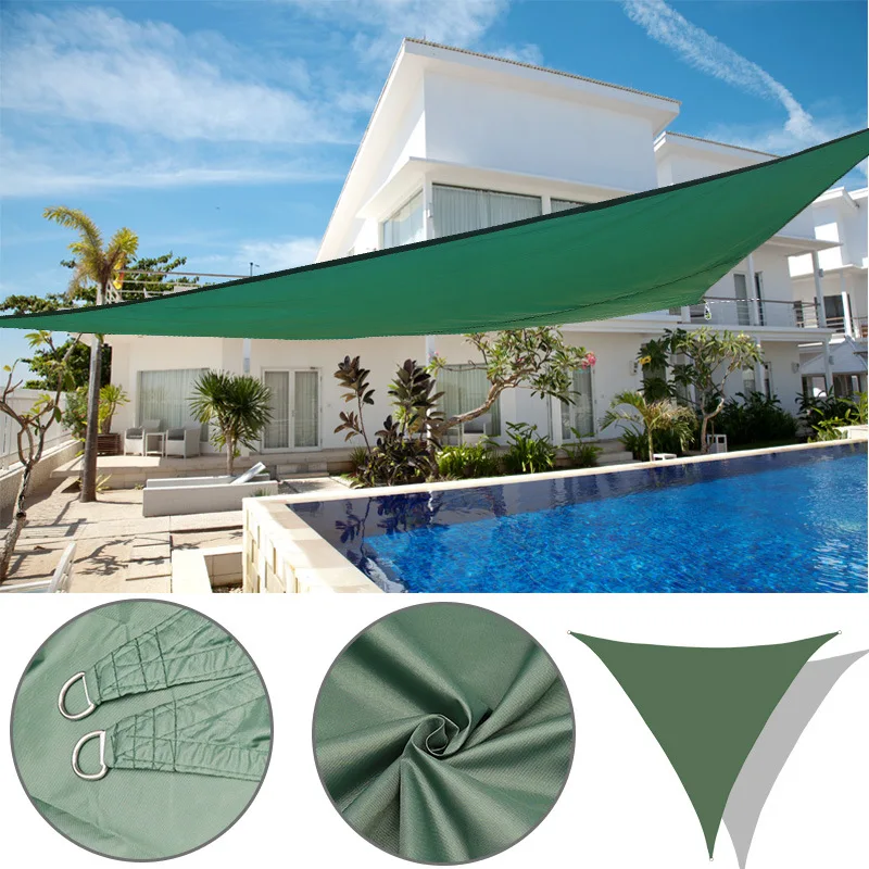 

Triangular Shade Sail 3*3*3M Garden Patio Pool Sunshade Sail Waterproof and UV-Proof Shading Net Camping Picnic Tent