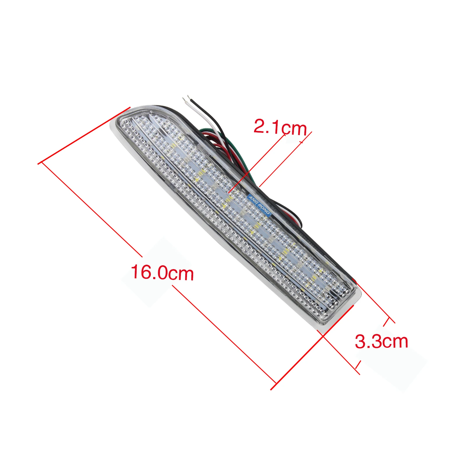 ANGRONG 2X LED Rear Bumper Reflector Brake Stop Light For Toyota Avensis Estima Previa Alphard MKI  RAV4
