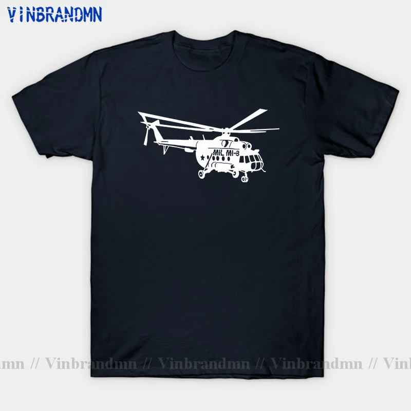 Mil Mi-8 Helicopter T-shirt Russian Soviet Airwolf Armed Forces Gunship summer T shirts for men women Stylish Fashion  camisetas