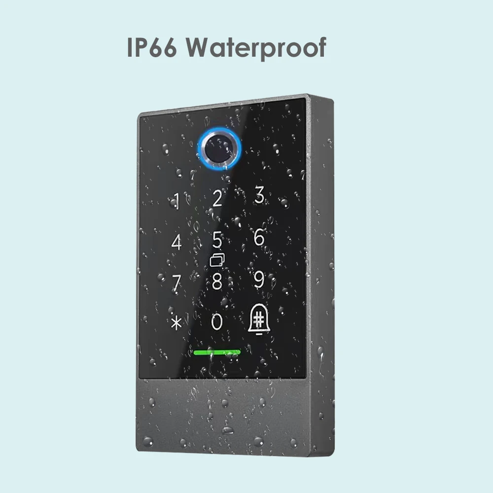 13.56mhz Access Control Reader Fingerprint Door Lock IP67 Waterproof TTlock App Digital bluetooth Lock Fingerprint Card Reader