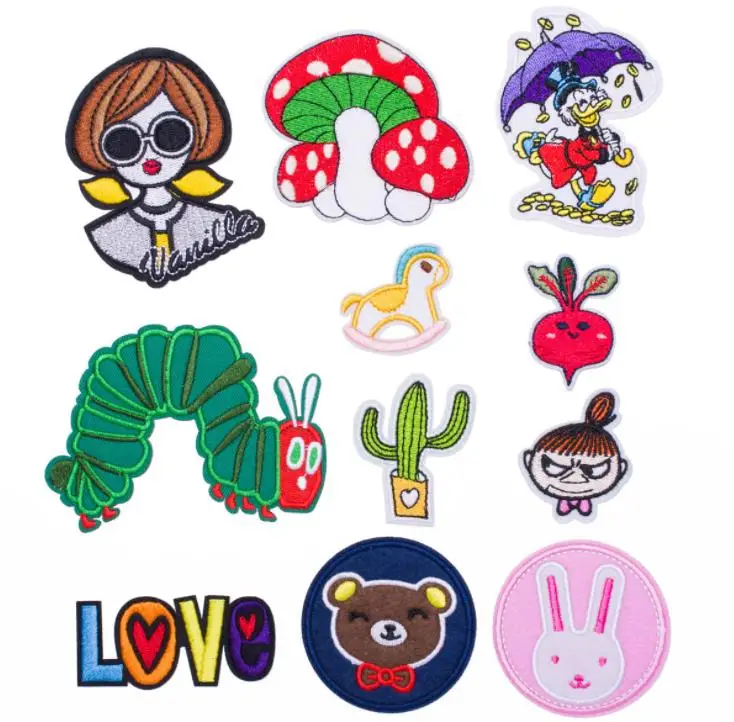 Cartoon Cloth Stickers Animal Embroidery Shoes Hats And Bags Decoration Badges Clothes Patch SN1134