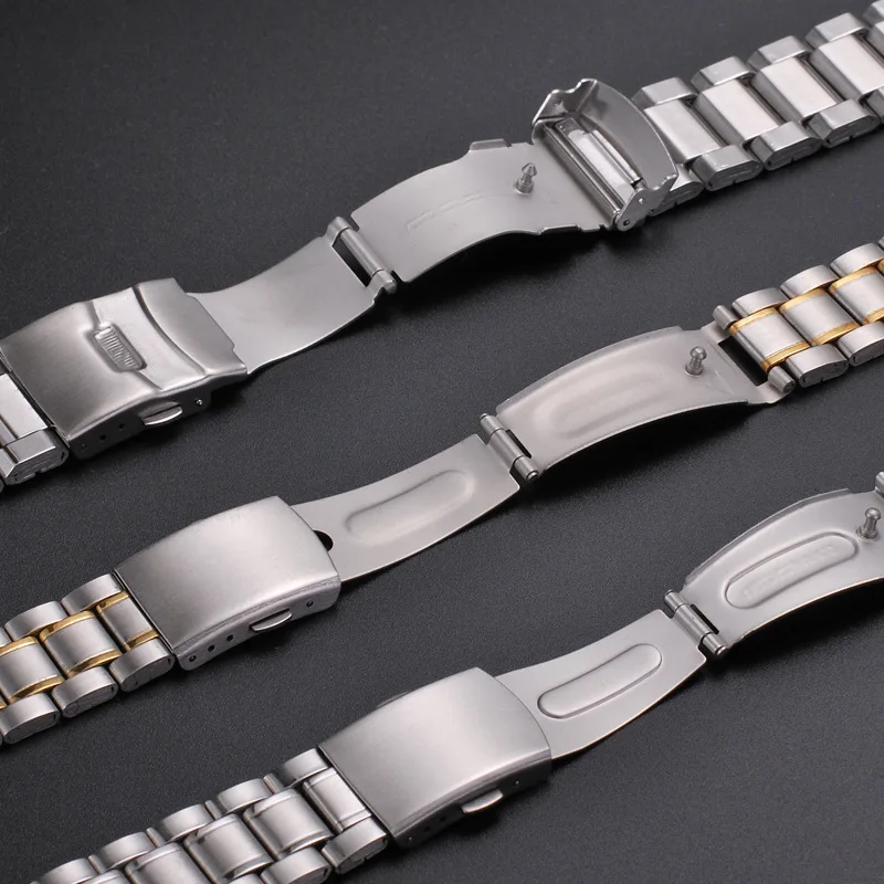 12 14Mm 16Mm 18Mm 20Mm 22Mm 24Mm Rvs Links Horloge Bands Strap Horloge sluiting Armband Vervanging Licht Gewicht Band