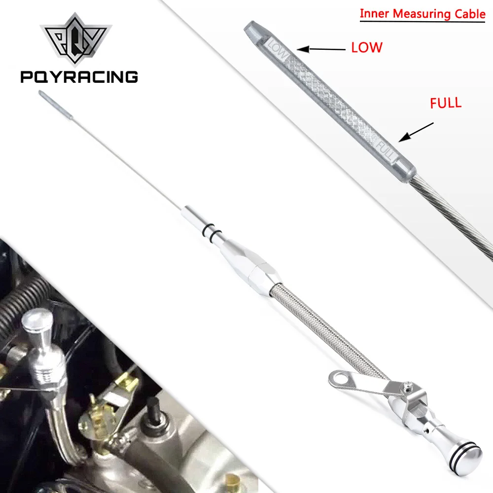 

PQY - Stainless Steel Flexible Engine Oil Dipstick Braided SBF for Ford 260 289 302 Mustang Truck Small Block PQY-GJ004