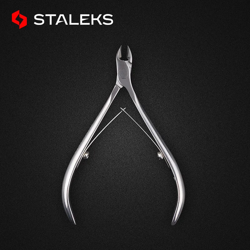 STALEKS NC-10-6 Stainless Steel Nail Art Cuticle Scissors Remover Dead Skin Scissor High Quality Manicure Nippers Nail Tools