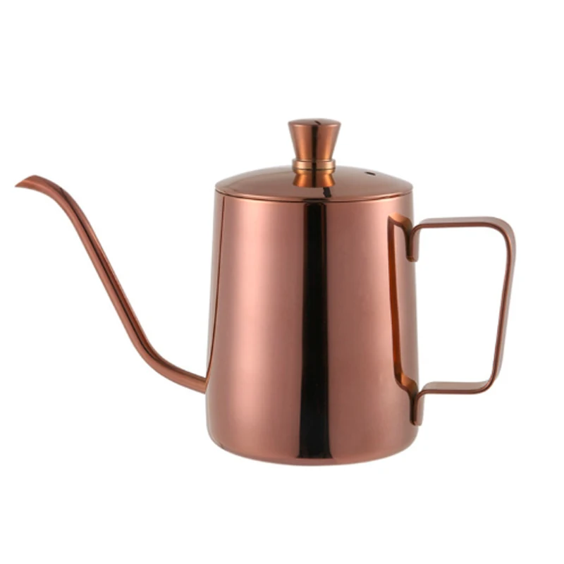 350ml 600ml 304 Stainless Steel Long Narrow Spout Coffee Pot Gooseneck Kettle Hand Drip Kettle Pour Over Coffee With lid