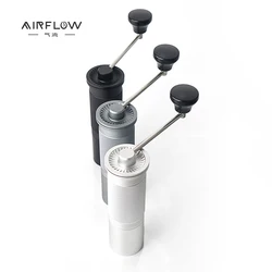 AIRFLOW Aluminum Manual Coffee Grinder Portable Washable Hand Grinder Mill Stainless Steel Burr Core Espresso Coffee Machine