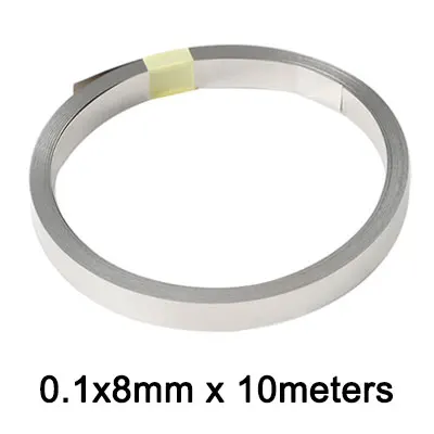 Schweißband 18650 Nickelband Für 18650 Batterien – 10 M, Breite 3–10 Mm, 0,1 Mm Dicke – Vernickelter Stahl, Gut Schweißbar