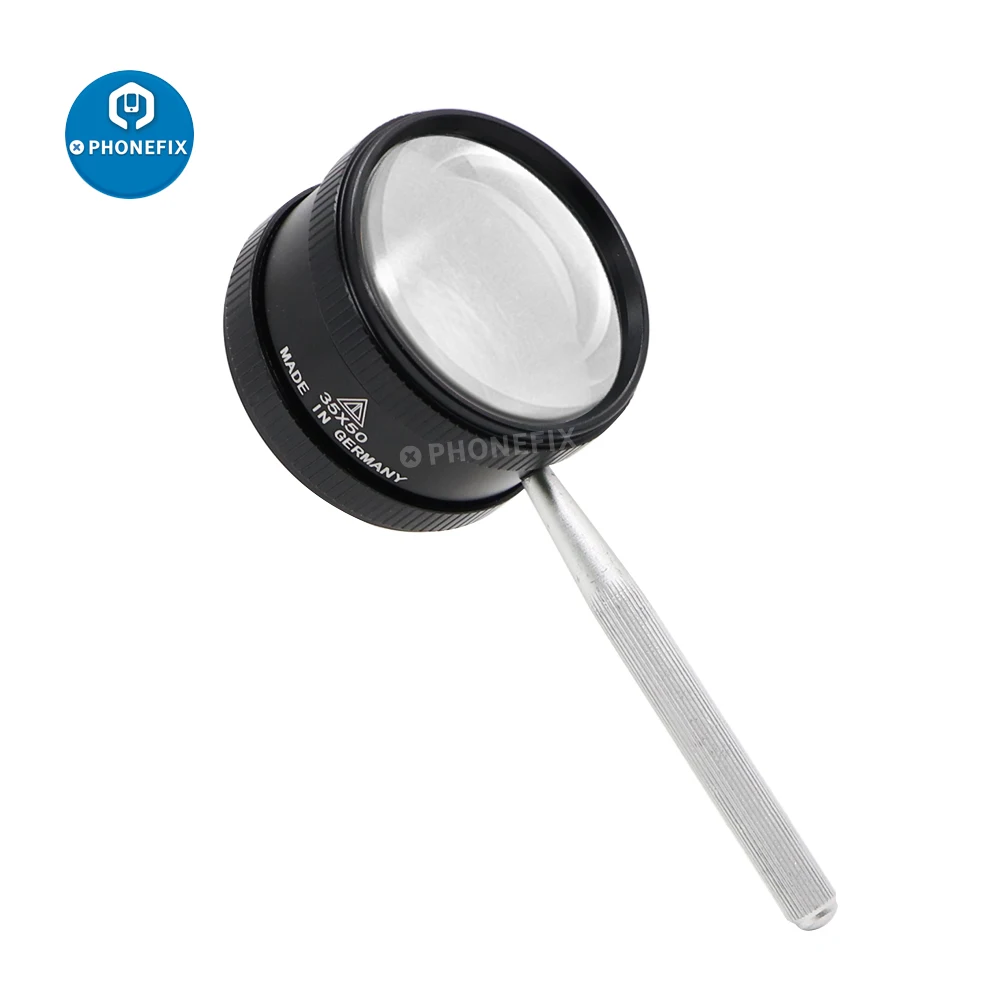 

Zinc Alloy Handheld Jewelry Loupe Magnifier 35X Magnifying Glass K9 Optical Lens for Reading Jewelry Loupe Phone PCB Inspection