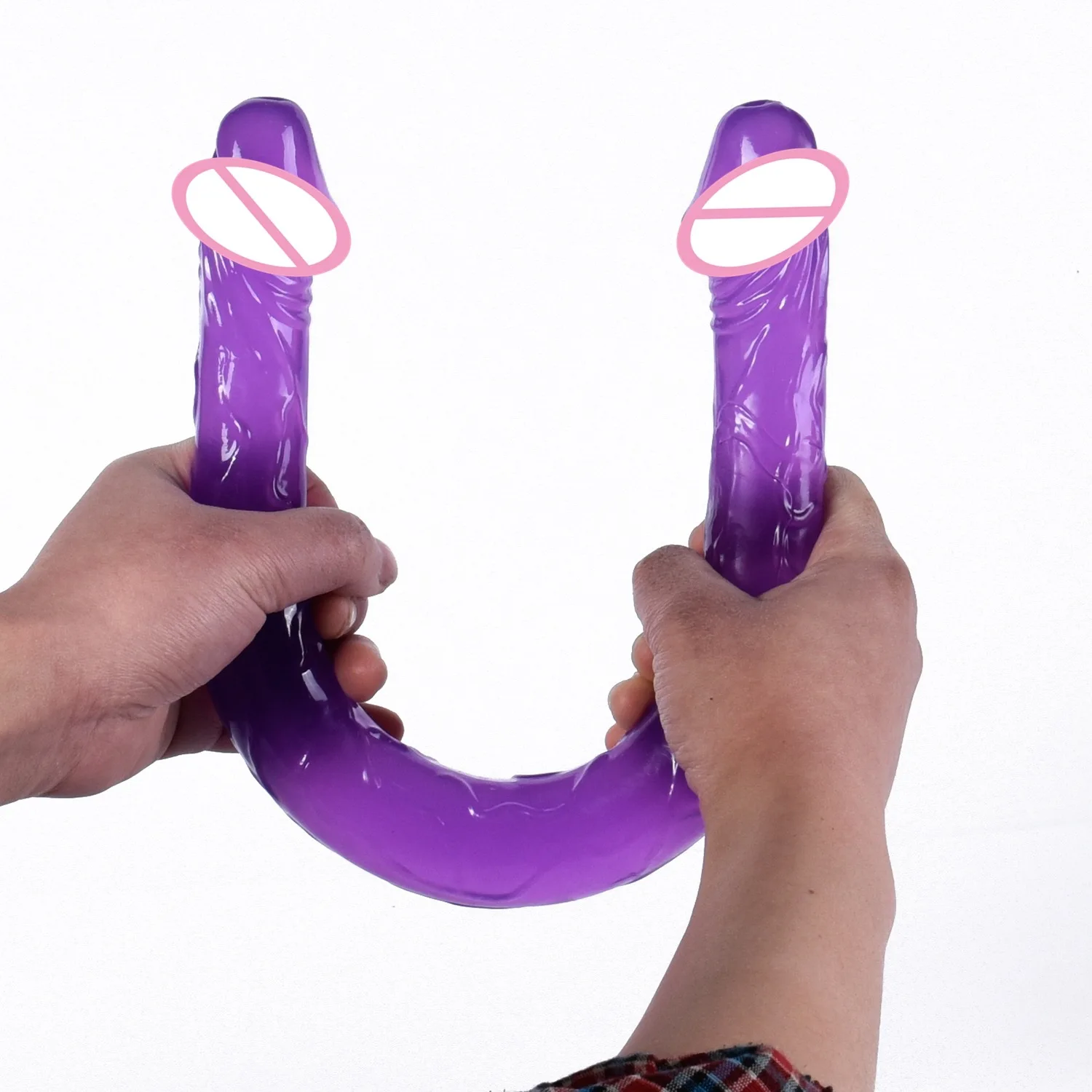 Double head Dildo Long Jelly Realistic Dildo Double Ended Dildo Flexible Big Penis for Women Masturbator Sex Toys for Lesbian