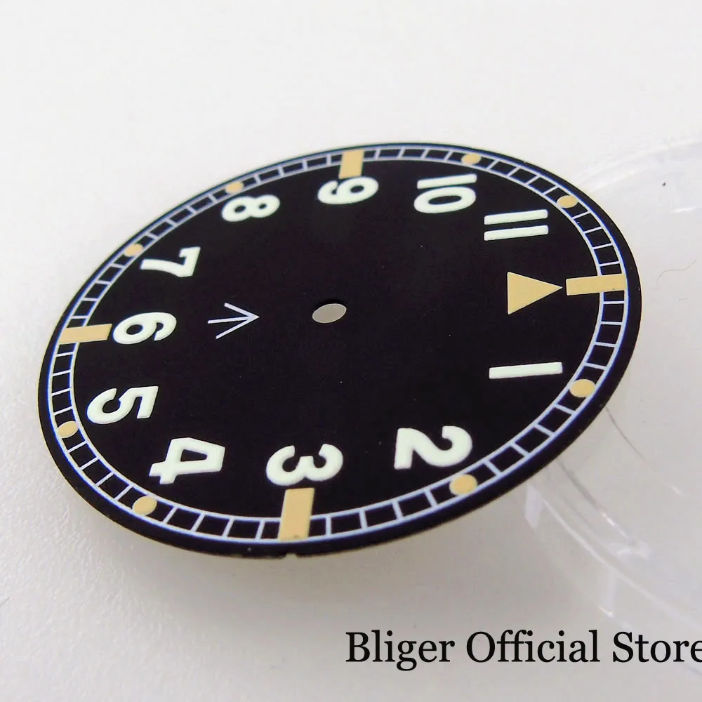 Luminous 33.6mm Black Watch Dial fit NH35A NH36A DG MINGZHU MIYOTA 8215 821A ETA2824 ST2130 PT5000