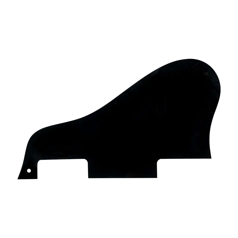 Pleroo Custom Guitar Parts for one hole Left Handed ES 335 Jazz Short Archtop Guitar Pickguard Scratch Plate, 4 ply Black