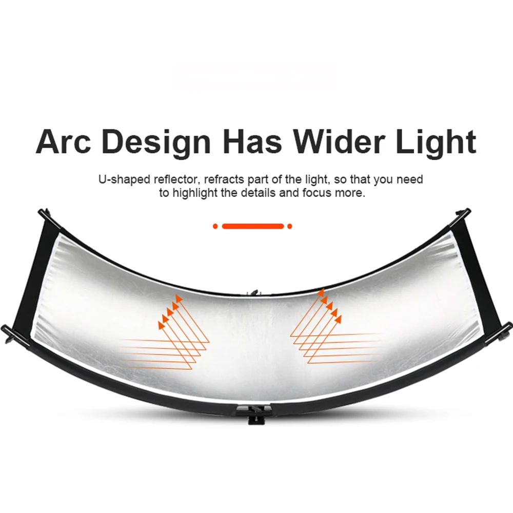 U-type 160*55cm 4 In 1 Reflector Collapsible Photography Light reflective screen for Studio Multi Photo Disc Diffuers acessorio