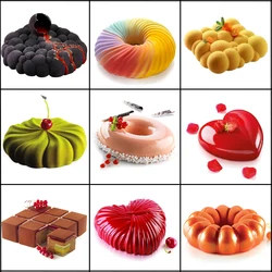 32 Design Silicone Mold Cake Mousse Baking Forms Pan Heart Bubble Cloud Shaped Silicon Soap Moulds Chocolate Decoration Tool
