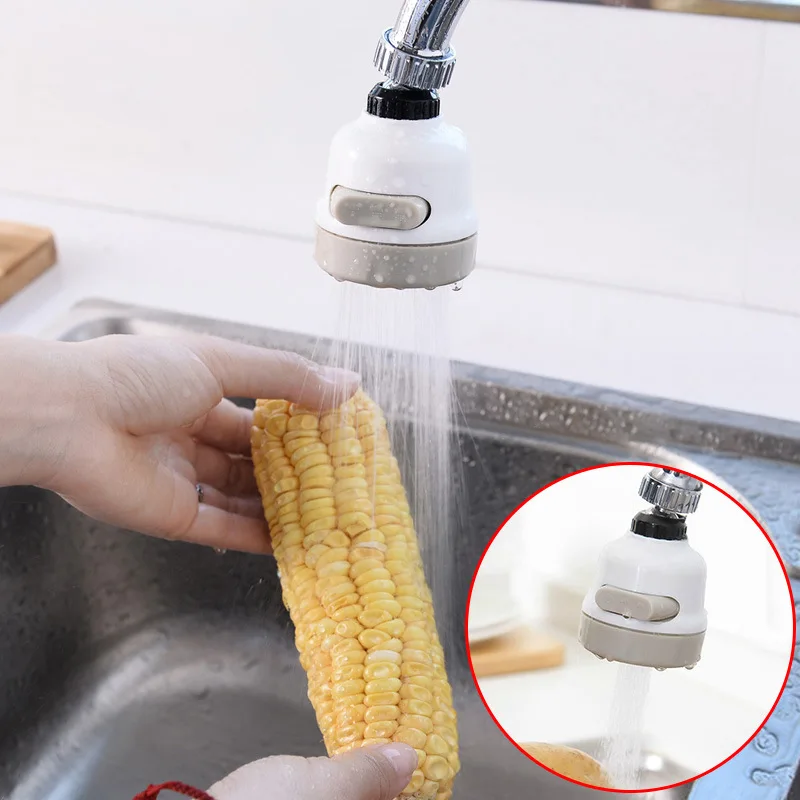 

Kitchen 3 modes 360 rotatable tap faucet aerator bubble flexible water saving high pressure filter adapter sprayer water filter