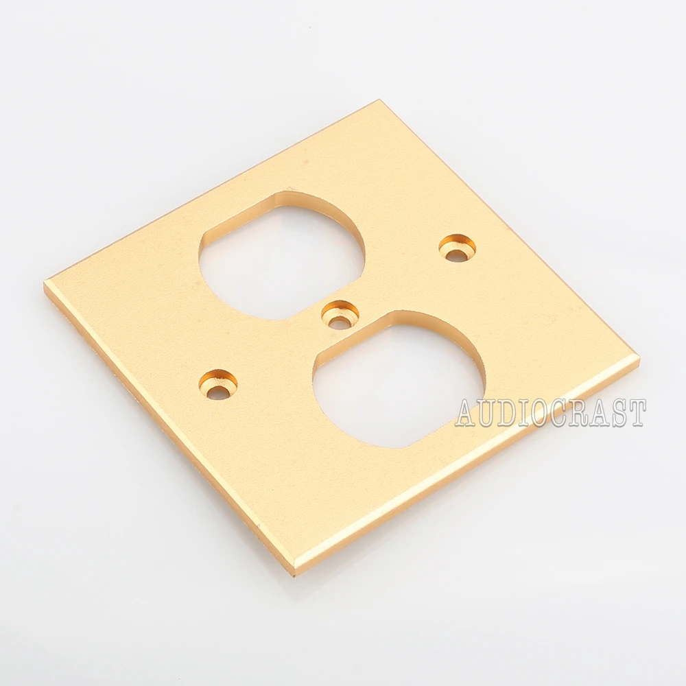 Toma de corriente eléctrica de pared, Panel de aleación de aluminio, estándar americano, 86x86, 2 pines, 4 pines