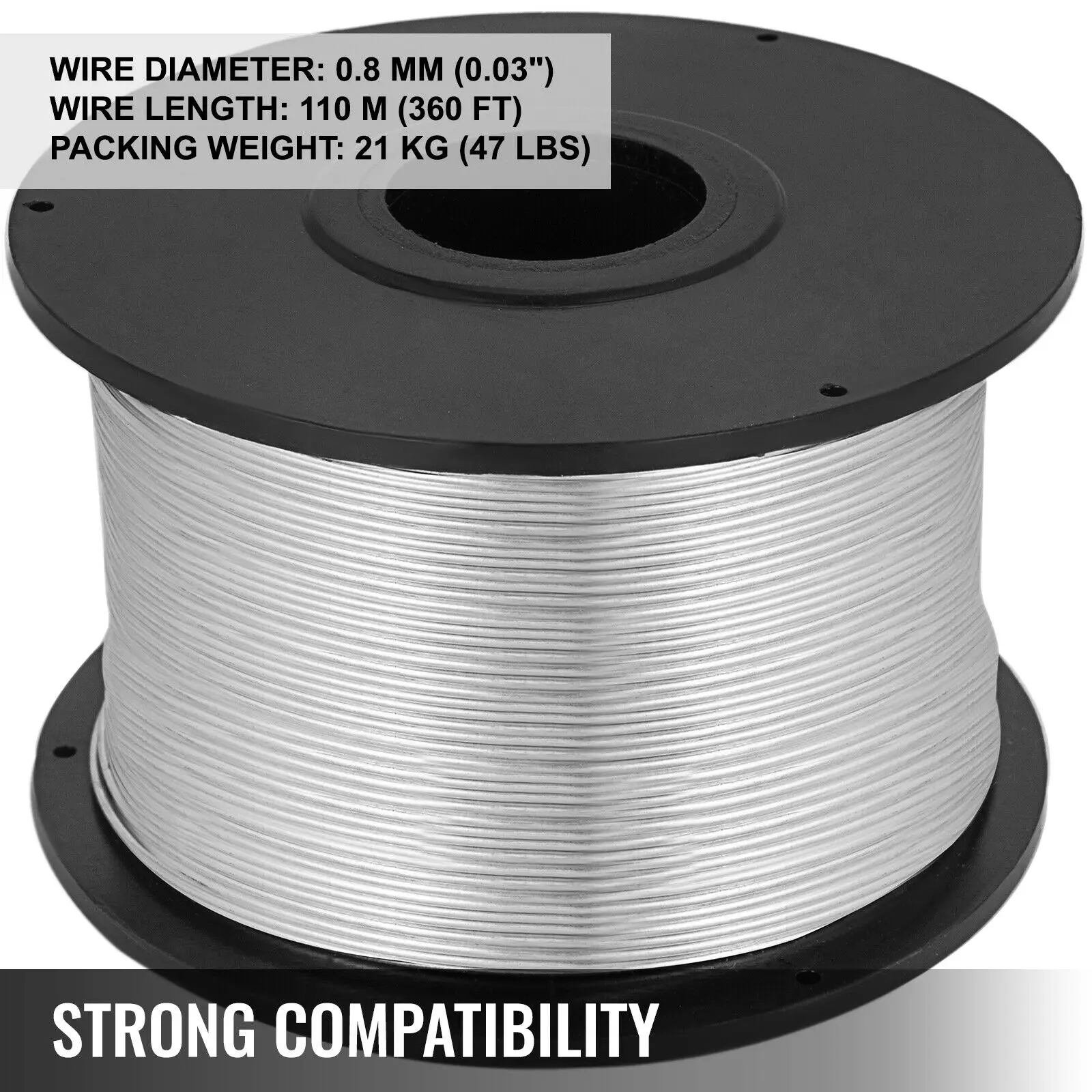VEVOR Bobina di Filo di Acciaio, Filo in Acciaio, Diametro 0.8mm Lunghezza 110 m, 10 Bobine con Filo per Tondo Acciaio a Basso Tenore di Carbonio per La Rete Metallica Tessuta, L'Artigianato e Altri