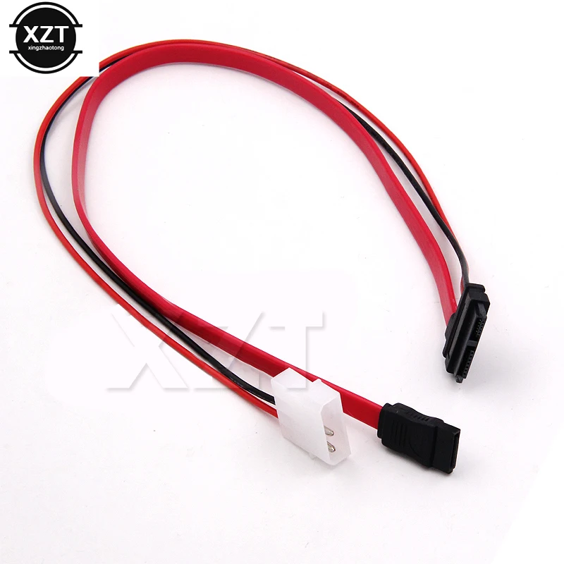 Slimline SATA Power Cables to Molex Slim SATA 13 pin(7P+6P) to 7pin + Power cable1 for SATA Slimline port 30CM/1FT/12IN Hot Sell