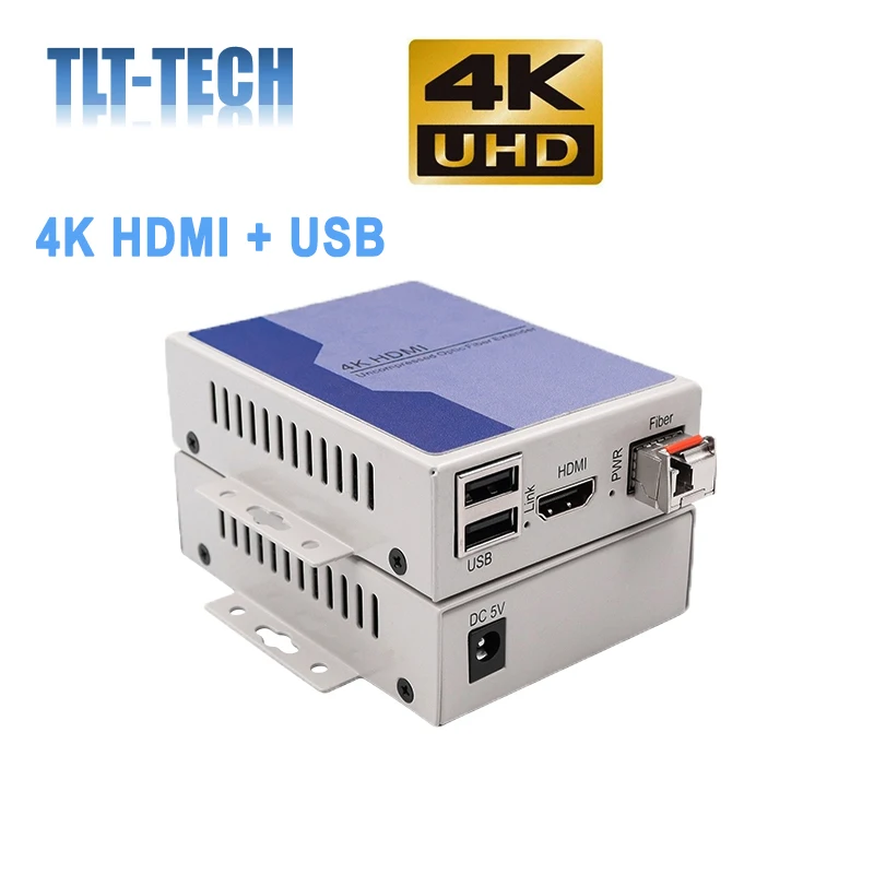 4K HDMI Extenders Over Fiber Optic up to 10Km,Uncompressed, Equip with 10Gpbs SFP Module, Support 4Kx2K 3840x2160@30Hz